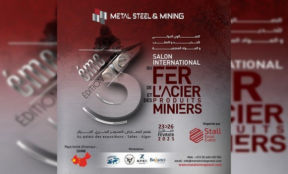 Le Salon international du fer, de l’acier et des produits miniers du 23 au 26 février à Alger