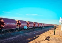 L’exploitation de la mine de Gara Djebilet débute avec le transport de la première cargaison de minerai de fer