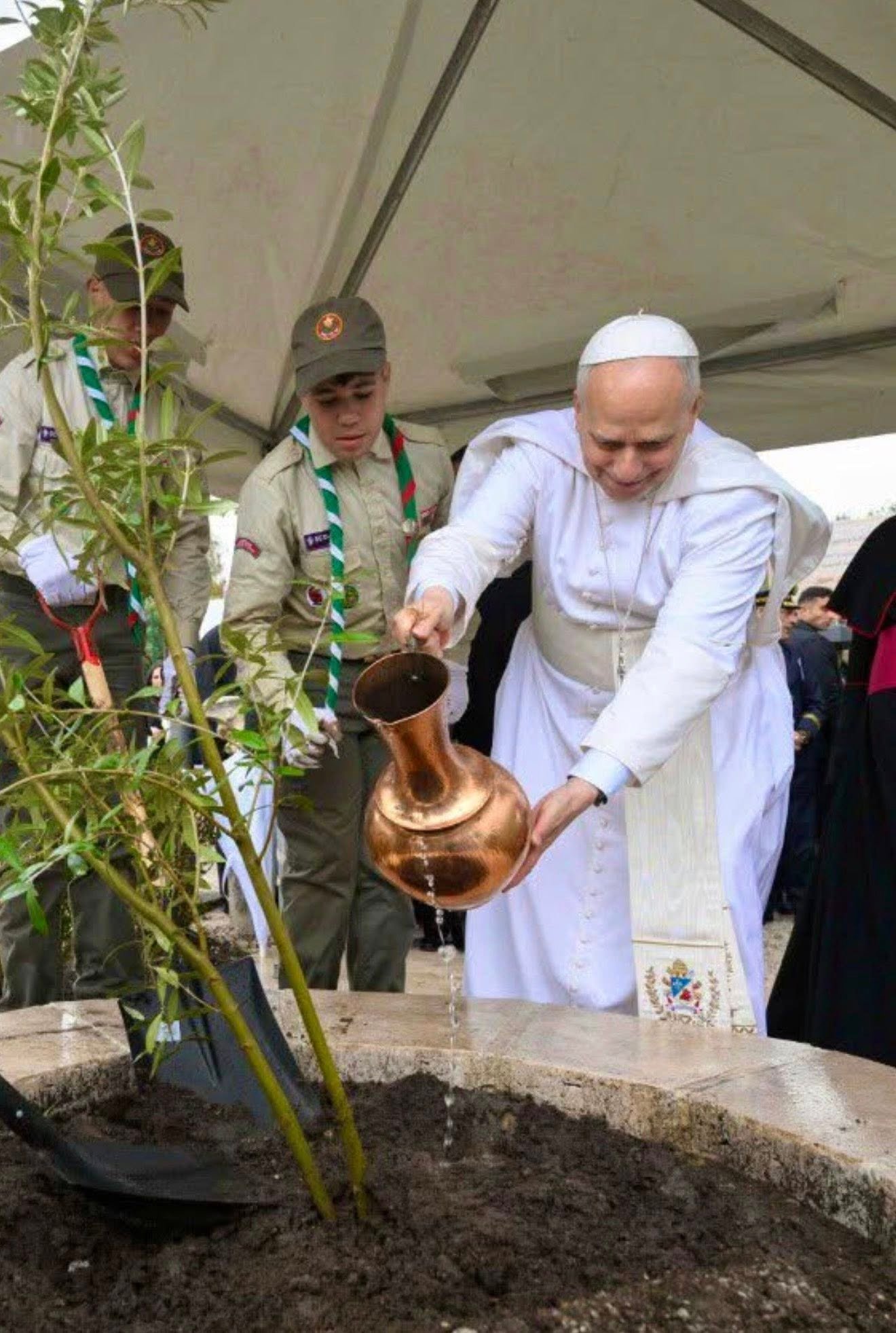 À Annaba, le pape Léon XIV sur les traces de Saint Augustin d’Hippone plante un olivier de la paix